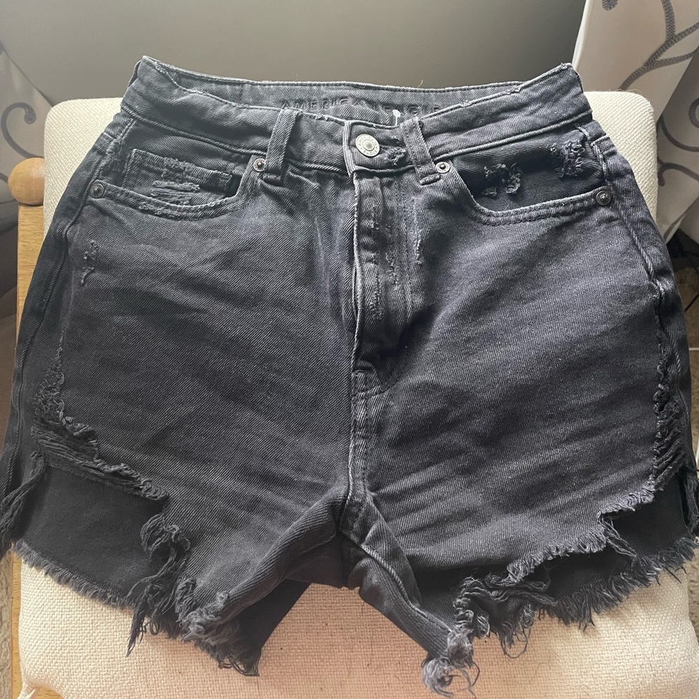 American Eagle Black Denim Shorts